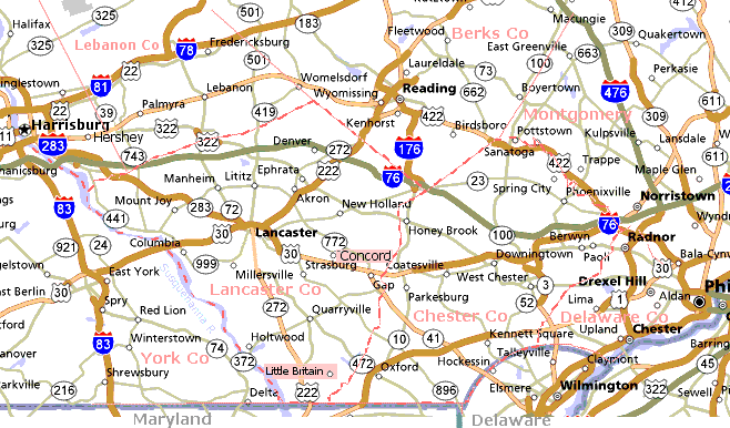 Lancaster and Chester co PA