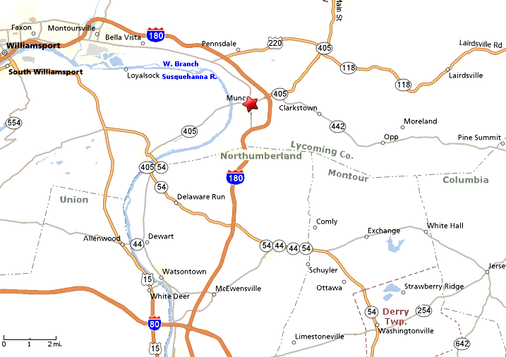 muncy derry township map lycoming co